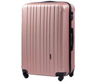 Чемодан с расширением на колесах Wings Flamingo 2011 большой розовое золото