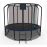 Батут FitToSky 312 см Black Premium c сеткой и лесенкой 60 пружин