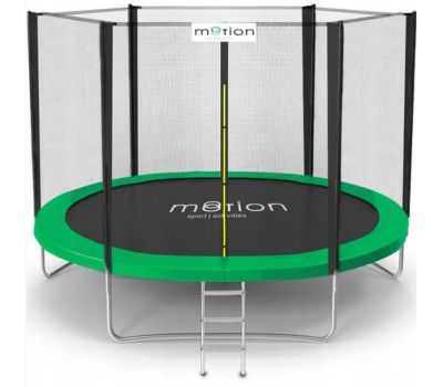 Батут Jumi Motion 312 см с сеткой и лесенкой зеленый 139