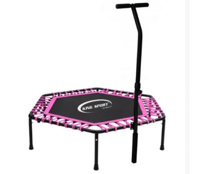 Фитнес батут с ручкой King Sport 130см Pink