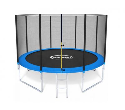 Батут King Sport 374 см 12FT с защитной сеткой и лестницей, большой садовый батут до 150 кг
