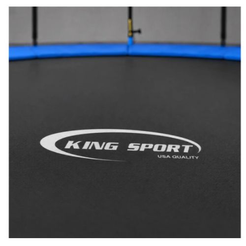 Батут King Sport 374 см 12FT с защитной сеткой и лестницей, большой садовый батут до 150 кг