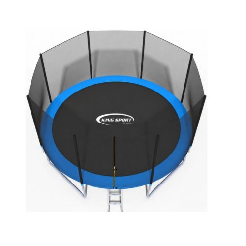 Батут King Sport435 см 14FT с защитной сеткой и лестницей, большой садовый батут до 150 кг