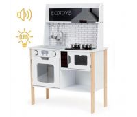Дитяча кухня дерев'яна ігрові Ecotoys PLK537, звукові та світлові ефекти