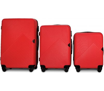 Набор чемоданов Fly 2702 3 штуки красный