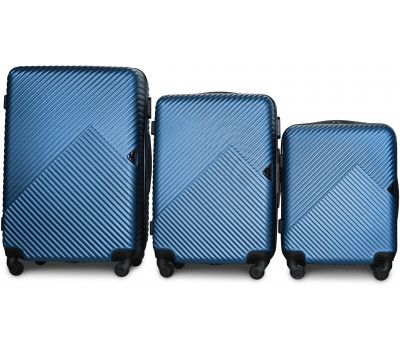 Набор чемоданов Fly 2702 3 штуки синий