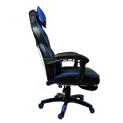 Кресло геймерское, игровое, спортивное Deus Large Gray черно синее
