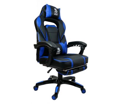 Кресло геймерское, игровое, спортивное Deus Large Gray черно синее