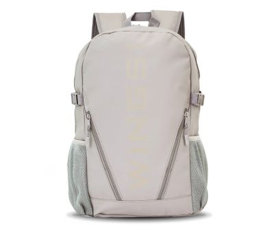 Молодежный школьный рюкзак WINGS 23 л для ноутбука 17” дюймов с боковыми карманами, СЕРЫЙ