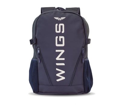 Молодежный школьный рюкзак WINGS 23 л для ноутбука 17” дюймов с боковыми карманами, ТЕМНО-СИНИЙ