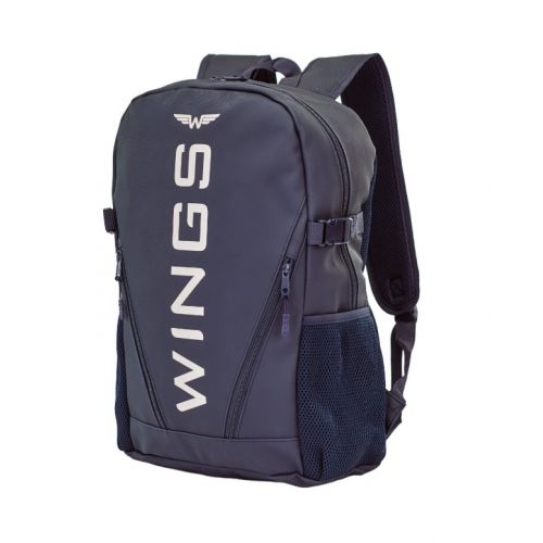 Молодежный школьный рюкзак WINGS 23 л для ноутбука 17” дюймов с боковыми карманами, ТЕМНО-СИНИЙ