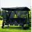 4-местные садовые качели-кровать Virgo Garden Luxury Black