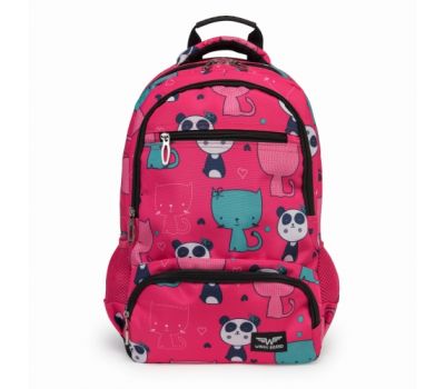 Рюкзак школьный детский Wings BP20 Panda розовый 19 л