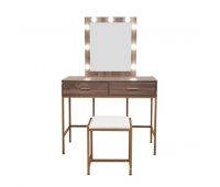 Туалетний столик + табурет Avko ADT 13 Grey Walnut LED підсвітка